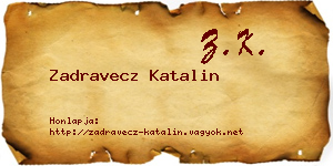 Zadravecz Katalin névjegykártya