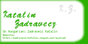 katalin zadravecz business card